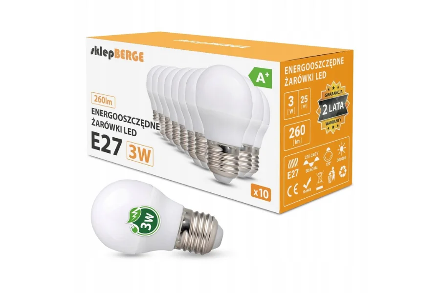 10×Żarówka LED E27